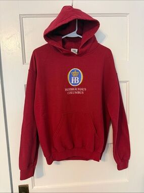 Gildan Red Hofbräuhaus Columbus Hooded Sweatshirt